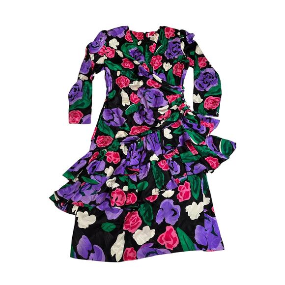 other Dresses & Skirts - Silk Floral Midi Dress